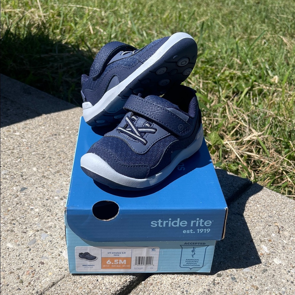 Stride Rite Navy and Gray Kids Sneakers